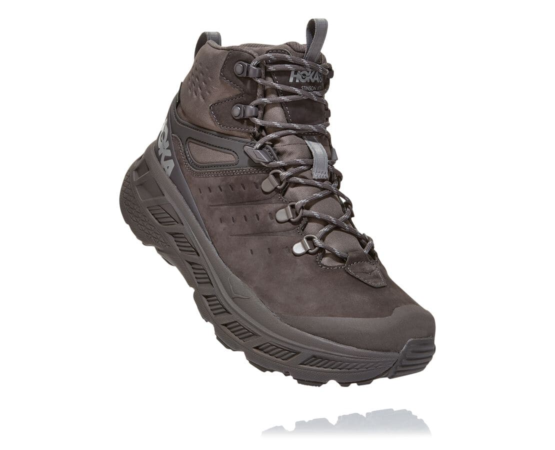 Bocanci Hoka One One Stinson Mid Gore-Tex Barbati - Gri Inchis / Gri Inchis | Romania PSRI57618